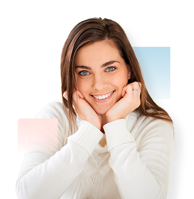 mujer sonriendo tranquila