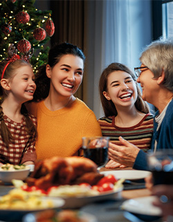 cena navideña en familia 