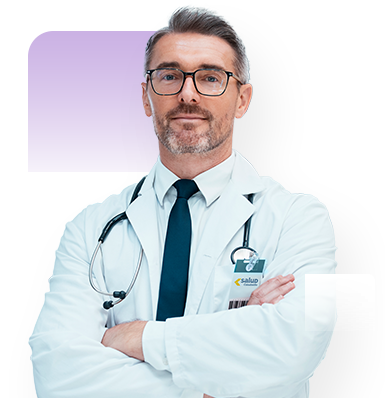 medico de salud colsubsidio con brazos cruzados