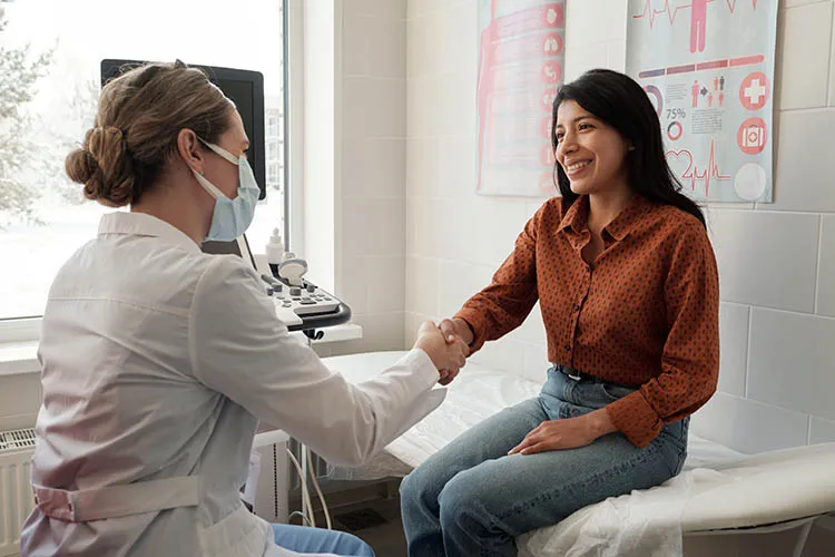 Paciente en consultorio médico