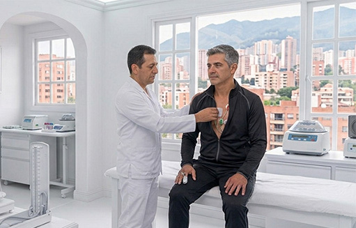 doctor está con paciente en chequeo